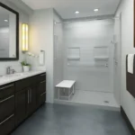 How do you renovate a shower for wheelchair accessibility